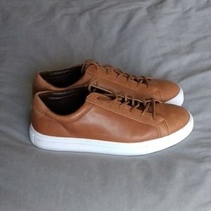 Worn-once American Eagle (AEO) tan genuine leather sneaker